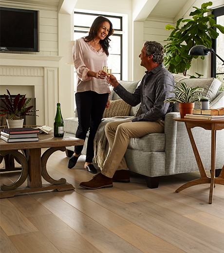 people in living room from Life Style Floors in Chagrin Falls